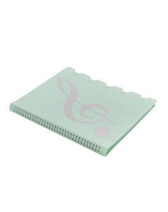 Нотная папка - 20 файлов 40 листов зеленая Calligrata