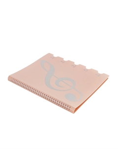 Нотная папка - 10 файлов 20 листов розовая Calligrata