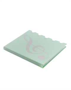 Нотная папка - 30 файлов 60 листов зеленая Calligrata