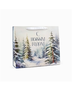 Пакет подарочный новогодний ламинированный Дарите счастье