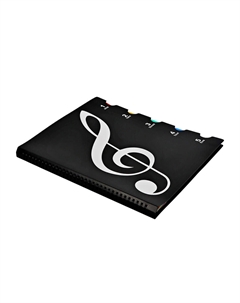 Нотная папка - 10 файлов 20 листов черная Calligrata