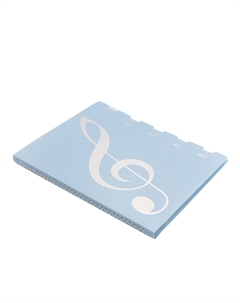 Нотная папка - 20 файлов 40 листов голубая Calligrata