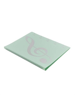 Нотная папка - 10 файлов 20 листов зеленая Calligrata