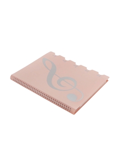 Нотная папка - 20 файлов 40 листов розовая Calligrata