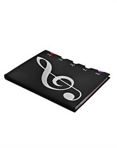 Нотная папка - 30 файлов 60 листов черная Calligrata