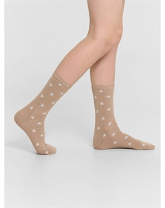 Носки детские бежевые с узором в виде звездочек Mark formelle