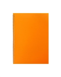 Тетрадь на гребне a4 60 листов в клетку оранжевая, пластиковая обложка, блок офсет Calligrata