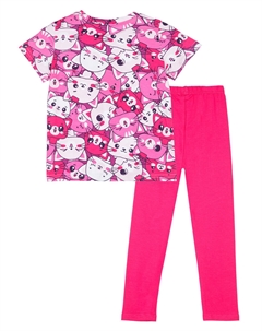 Комплект трикотажный фуфайка футболка брюки леггинсы Playtoday