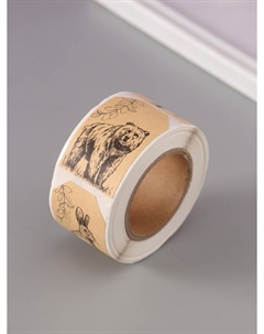 Наклейка бумага крафт Арт узор