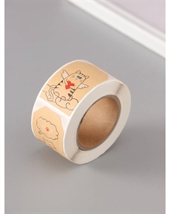 Наклейка бумага крафт Арт узор