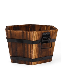 Набор деревянных кашпо, 6-ти угольных 19х16х13см Take it easy