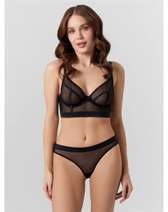 Трусы женские черные с принтом Mark formelle