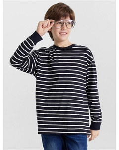 Лонгслив для мальчиков синий в полоску Mark formelle