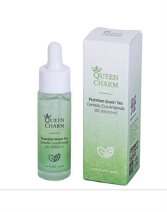 Ампульная сыворотка для лица с зелёным чаем и центеллой азиатской 30 Queen charm