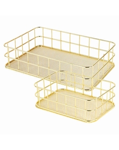 Органайзер для косметики корзинка 2 штуки из металла Monte vita