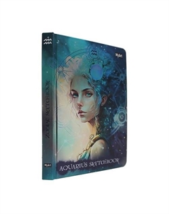 Блокнот-скетчбук Знаки зодиака Водолей, твердая обложка, А5 Myart
