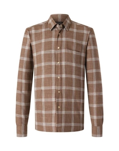 Рубашка из шерсти и шелка Kiton