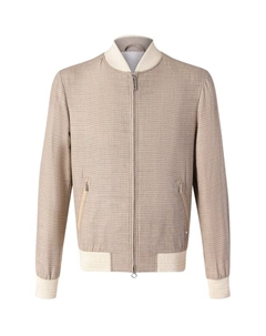 Бомбер из шерсти и шелка Stefano ricci