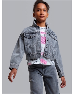 Куртка текстильная джинсовая для девочек Playtoday tween