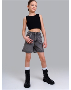 Шорты текстильные джинсовые для девочек Playtoday tween