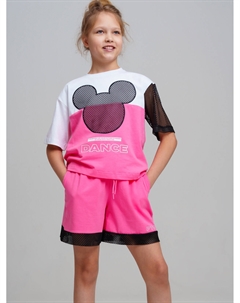 Комплект трикотажный для девочек: фуфайка (футболка), шорты Playtoday tween