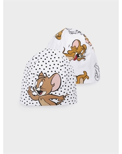 Шапка детская трикотажная для девочек, 2 шт в комплекте Playtoday baby