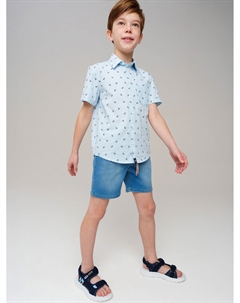 Шорты текстильные джинсовые для мальчиков Playtoday tween