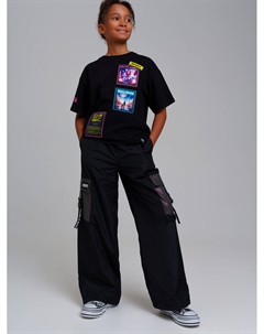 Брюки текстильные с полиуретановым покрытием для девочек Playtoday tween