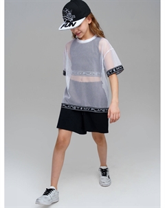 Комплект трикотажный для девочек: джемпер (футболка), шорты Playtoday tween