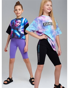 Брюки трикотажные для девочек (легинсы укороченные), 2 пары в комплекте Playtoday tween