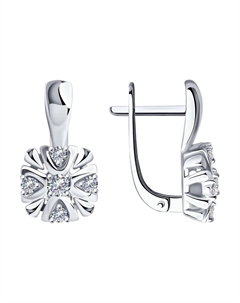 Серьги из белого золота с бриллиантами Sokolov