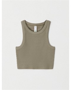 Базовый укороченный топ в рубчик для девочек Sela