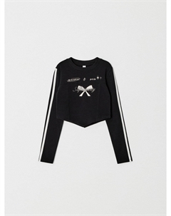 Укороченный лонгслив с асимметричным подолом Sela