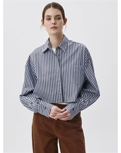 Укороченная рубашка в полоску Sela