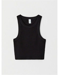 Базовый укороченный топ в рубчик для девочек Sela