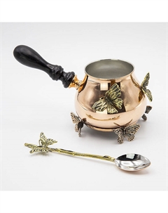 Молочник к турке Бабочки 150мл Кольчугинский мельхиор