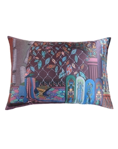 Наволочка 70x50см Пески времени Светлица в ежевично-черном Mollen