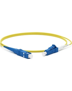 Патч-корд волоконно-оптический FC-S2-9-LC/UR-SC/UR-H-3M-LSZH-YL (шнур) SM 9/125 (OS2), LC/UPC-SC/UPC, 2.0 мм, simplex, LSZH, 3 м Hyperline