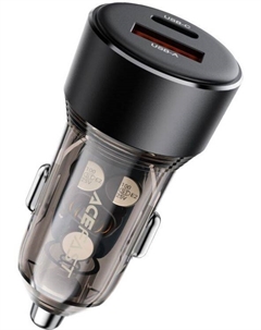 Зарядное устройство автомобильное ACEFAST B12 60W USB-A+USB-C dual-port car charger. Цвет: черный Acefast