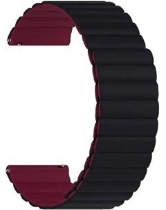 Ремешок на руку Lyambda ACRUX DSJ-32-22-BW силиконовый для часов 22 mm black/wine red