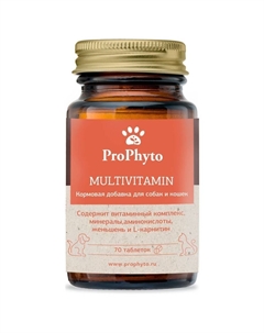 Витамины для кошек и собак Мультивитамин, 70таб Prophyto
