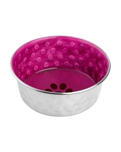 Миска для собак Candy из нерж.стали с керам.покрытием, нескользящ.основание, пурпур. 400мл Mr.kranch