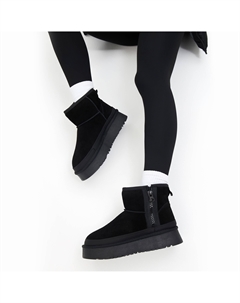 Черные угги из бархатистого велюра Respect