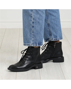 Черные ботинки из гладкой кожи Respect