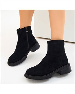 Черные зимние ботинки из натурального велюра Respect