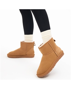 Рыжие угги из бархатистого велюра Respect