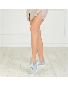 Голубые полуботинки из кожи Respect