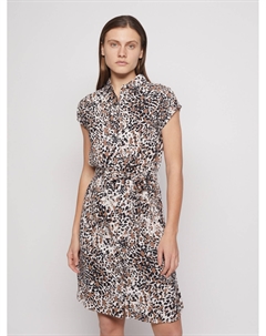 Принтованное платье-рубашка с поясом Zolla
