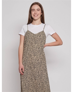 Комбинированный сарафан макси "2 в 1" Zolla