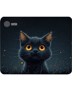 Коврик для мыши Black Cat ткань, 250х200х3мм Cactus